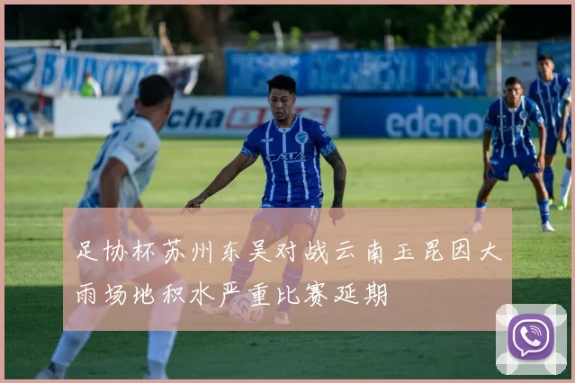 足协杯苏州东吴对战云南玉昆因大雨场地积水严重比赛延期